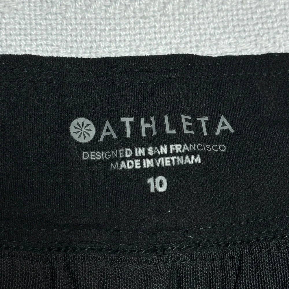 Athleta Attitude Pants Womens 10 Ruched Legs Lightweight Stretch Jogger Black - Picture 3 of 13